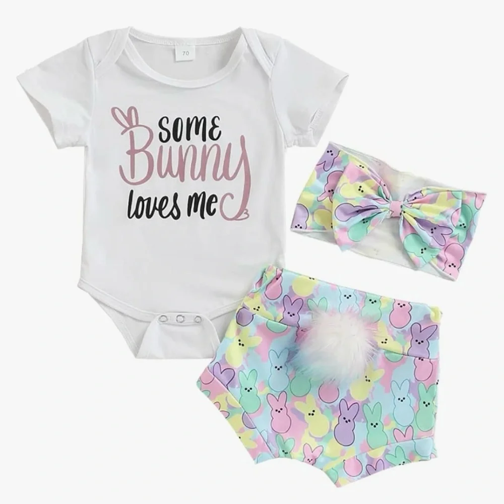 RELIST SOON NWOT 3pc Easter Bunny Outfit - Picture 1 of 14